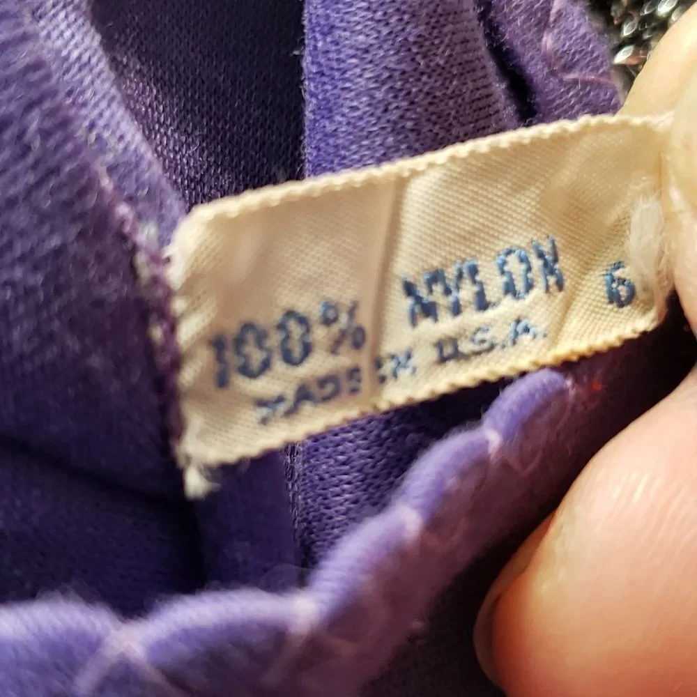 Vintage Purple Nylon Gloves